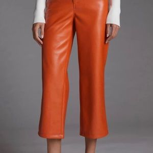 Avec Les Filles vintage leather orange pants